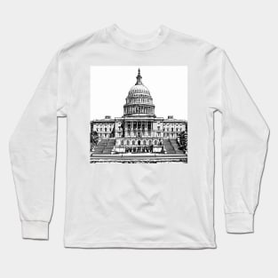 UNITED STATES CAPITOL (west front) - INK PAINTING .2 Long Sleeve T-Shirt